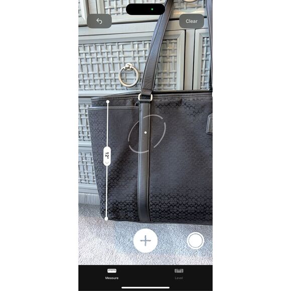 Coach F77014 Hampton Signature Canvas/Leather XL Weekend Travel Tote Bag Black, - Picture 10 of 11